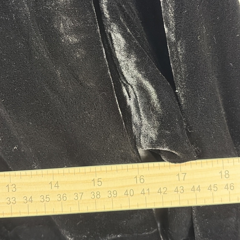 Vintage Honors Button Shirt Women's Small‎ Black Suede Velour Y2K Collared - Picture 6 of 11